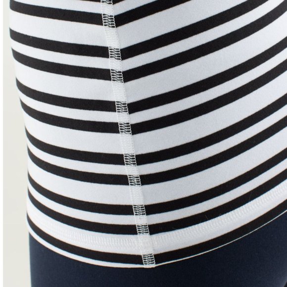 Lululemon Power Y Tank *Luon Light Twin Stripe Black/Black 4 - Picture 6 of 16